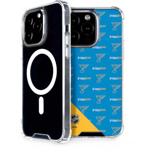 NHL St. Louis Blues Pattern iPhone 15 Pro MagSafe Case